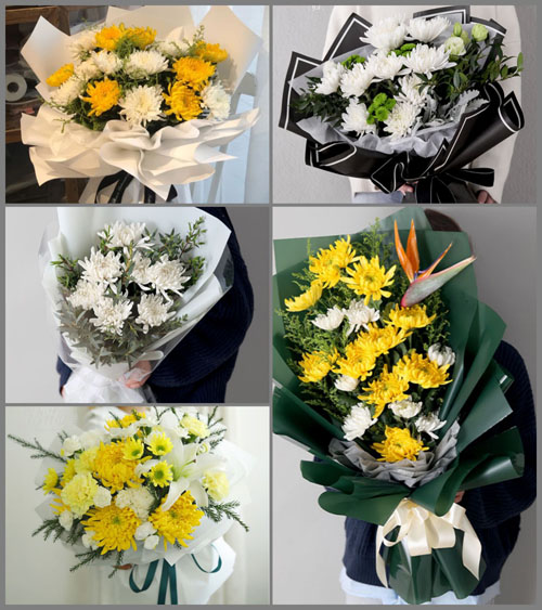 山东青岛胶州市马店镇后崔家庄村白事花束代送